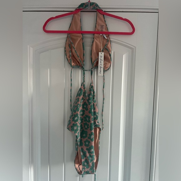 For Love And Lemons Swim Beck One Piece Monokini Bathing Suit Swimwear - Picture 10 of 12